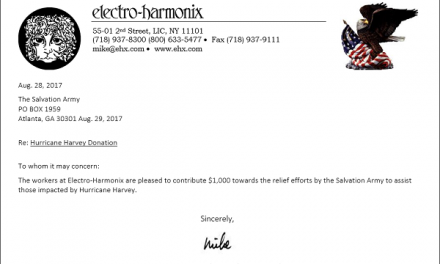 EHX Helps the Relief Effort of Hurricane Harvey